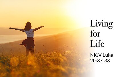 Living For Life - Sunday Service - 1/11/2026