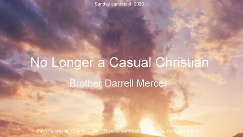 No Longer a Casual Christian