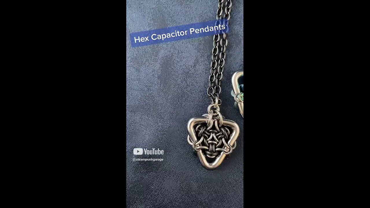 Hex Capacitor #pendant. #chainmail #chainmaille #jewelry #jewellery #steampunk #backtothefuture