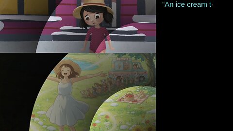 English Stories the girl and the ice cream truck