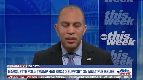 Hakeem Jeffries SPEECHLESS As Jon Karl Shares Trump's MASSIVE Favorability Numbers