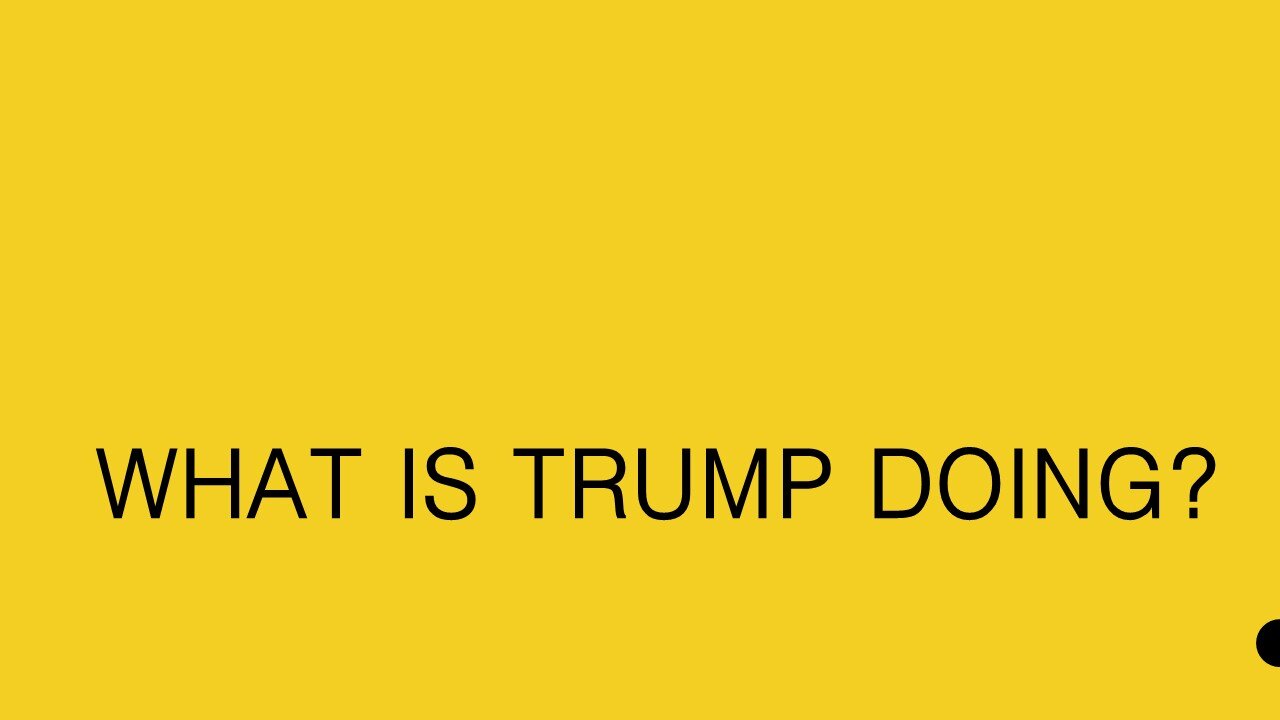 What Is Trump Doing?
