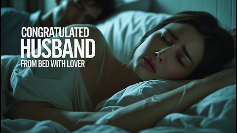“Congratulated husband from bed with lover”