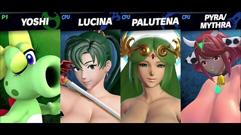 Green Birdo vs Thicc lyn & Thicc Palutena & Cow Pyra [MAKI SSBU Member Request - LIMITED INPUT]