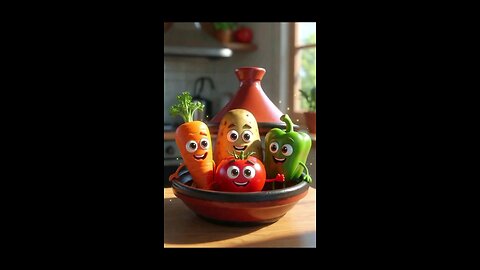 Hello! 🥘 I’m your tagine! Inside me, delicious veggies are ready to share their secrets. Let’