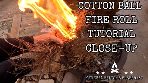 COTTON BALL FIRE ROLL TUTORIAL - CLOSE UP