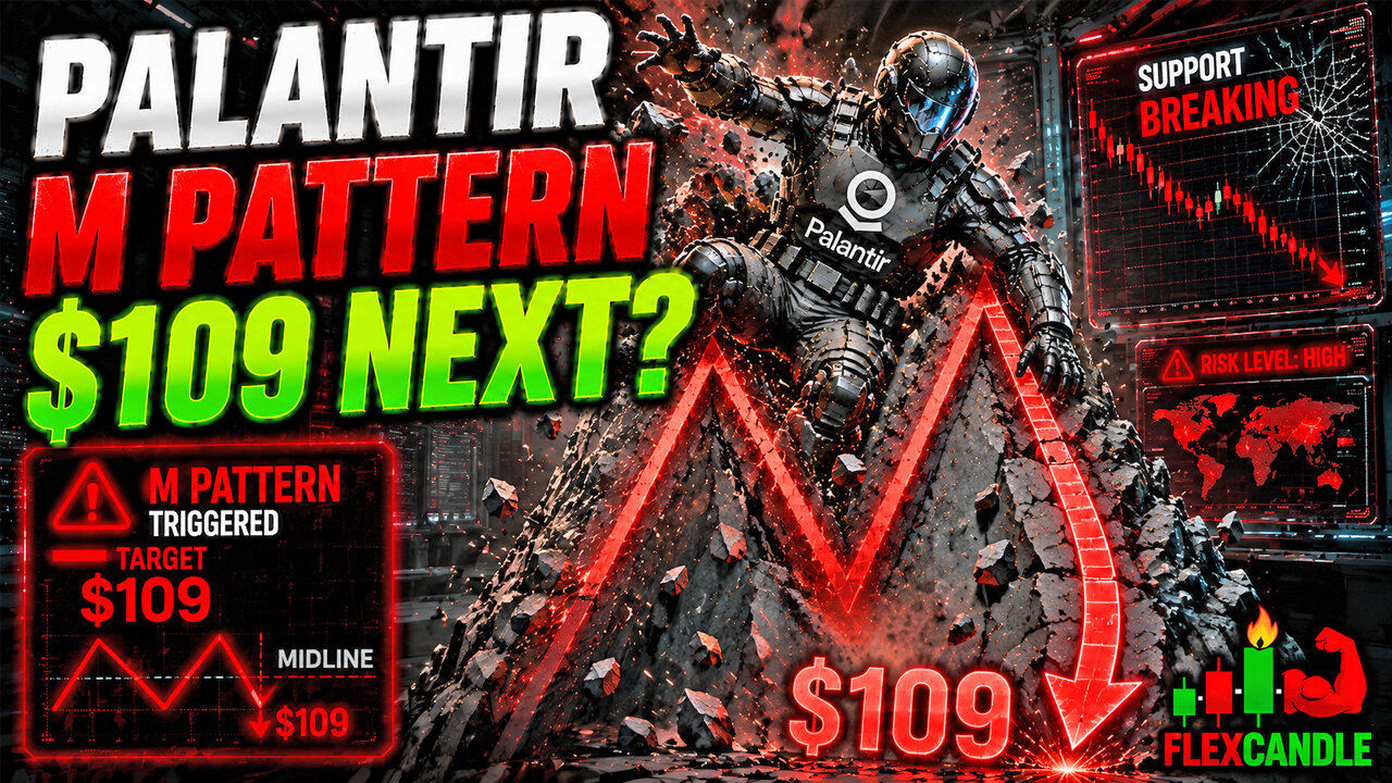 Palantir Stock Bear Flag Signals MORE Downside! Is PLTR Stock About to Break Below $109? | EP. 430