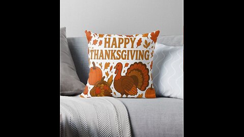 Happy Thanksgiving Turkey & Pumpkin Vintage Design