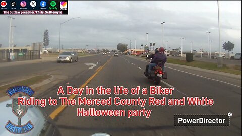 A Day in the life of a Biker Riding to Merced County Red & White Halloween party #theoutlawpreacher
