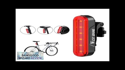 WEST BIKING Smart Brake Sensor Bike Taillight 450mAh Battery 3 Light Modes Review