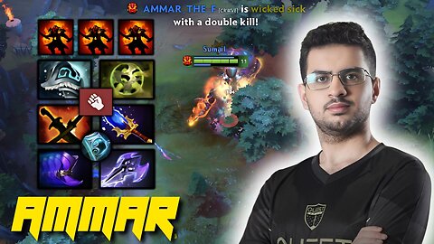 AMMAR PLAYS MID DESTROYING HIS OWN MIDLANER MALR1NE | EMBER SPIRIT HIGHLIGHTS