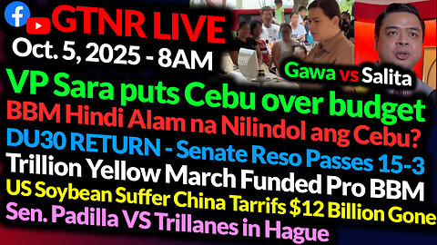 Senate Blue Ribbon Cancelled | VP Sara in Cebu | Senate Reso DU30 Return | GTNR Ka Mentong Ka Ado