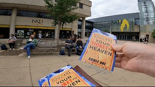 Northern Kentucky University: Preaching Against The False Jehovah Witness god, Preaching Against the False Catholic Gospel, Homosexual Hearts Soften, Ministering to A Jew about Daniel 9 and Isaiah 53, A Great Day of Preaching Jesus!