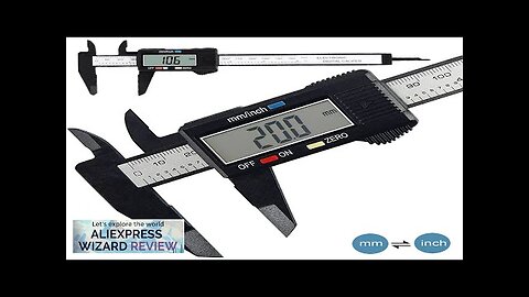 150mm 100mm Electronic Digital Caliper Carbon Fiber Dial Vernier Caliper Gauge Micrometer Review