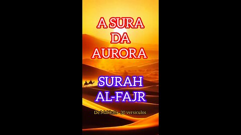 A sura Aurora - Surat Al Fajr