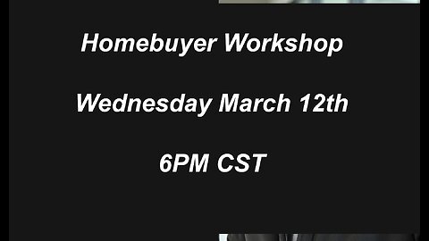 First Time Homebuyer Online Workshop