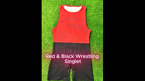 Red & Black Wrestling Singlet – Power Meets Performance 💪