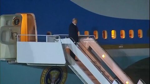 President Trump boarding Air Force One and heading back home to the United States.