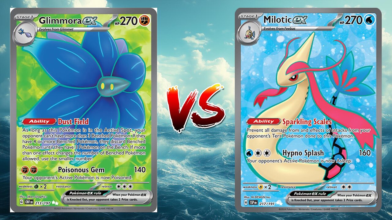 Pokemon TCG Live Glimmora EX Budew VS Milotic EX Baxcalibur!!