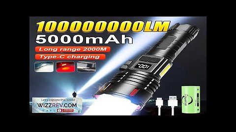 2024 1000000LM High Power Rechargeable LED Flashlight Work 26H Illumination 2000M Ultra Review