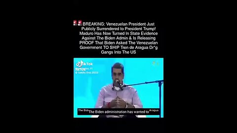 Maduro Has Publicly Surrendered To President Trump