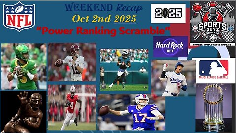 "Power Ranking Scramble" - Weekend Recap - October 2nd 2025