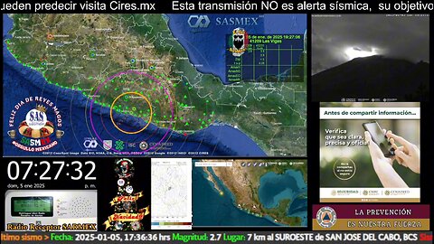 SISMO Magnitud 4.0 Loc 24 km al ESTE de SAN MARCOS, GRO 05/01/25 19:26:58 #nonameritoalerta