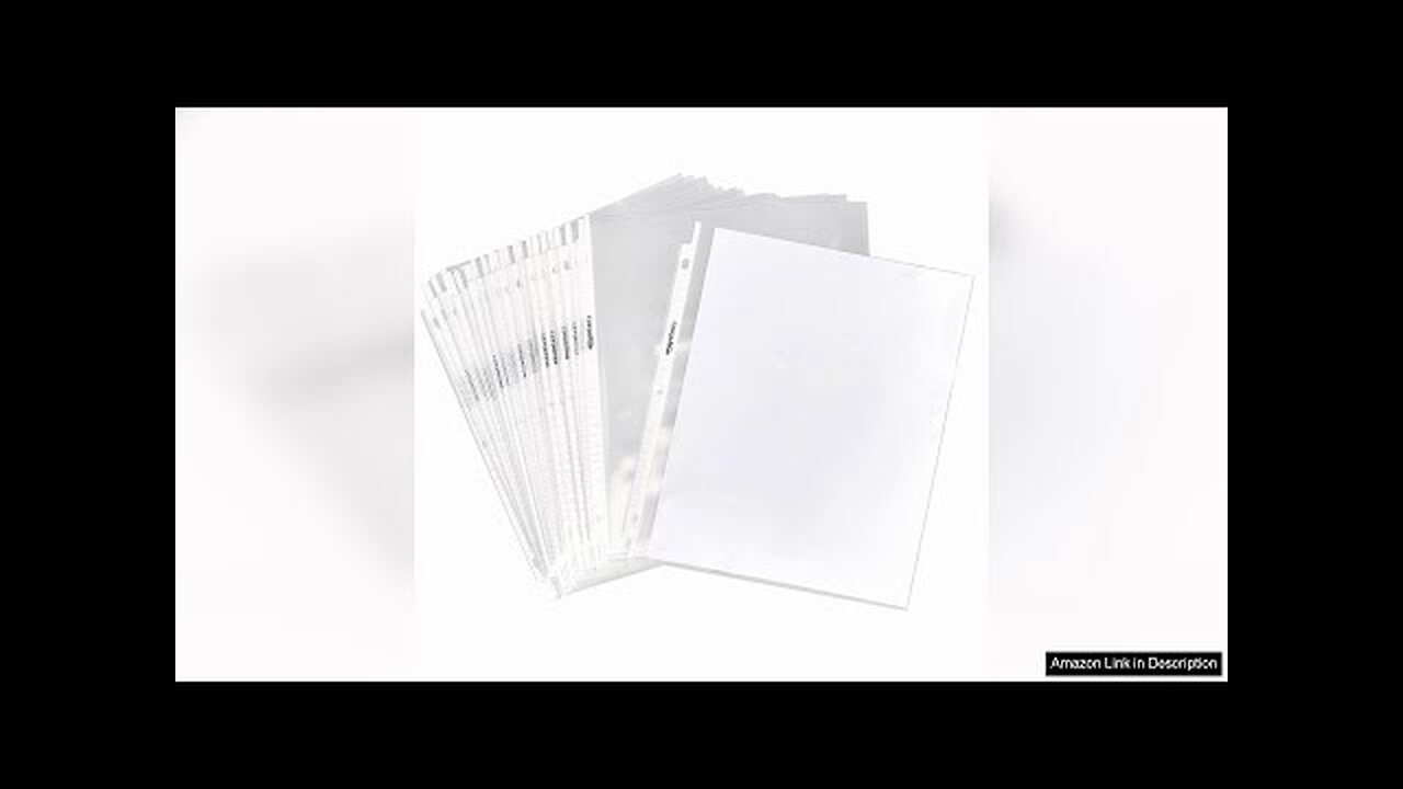 Amazon Basics Clear Sheet Protectors for 3 Ring Binder, 8.5 x 11 Review