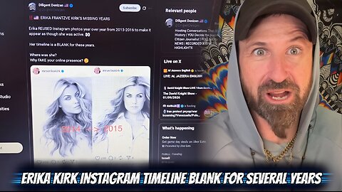 #ErikaKirk Instagram Timeline Blank for Several Years