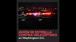 Avión de pasajeros choca contra un helicóptero en Washington D.C.