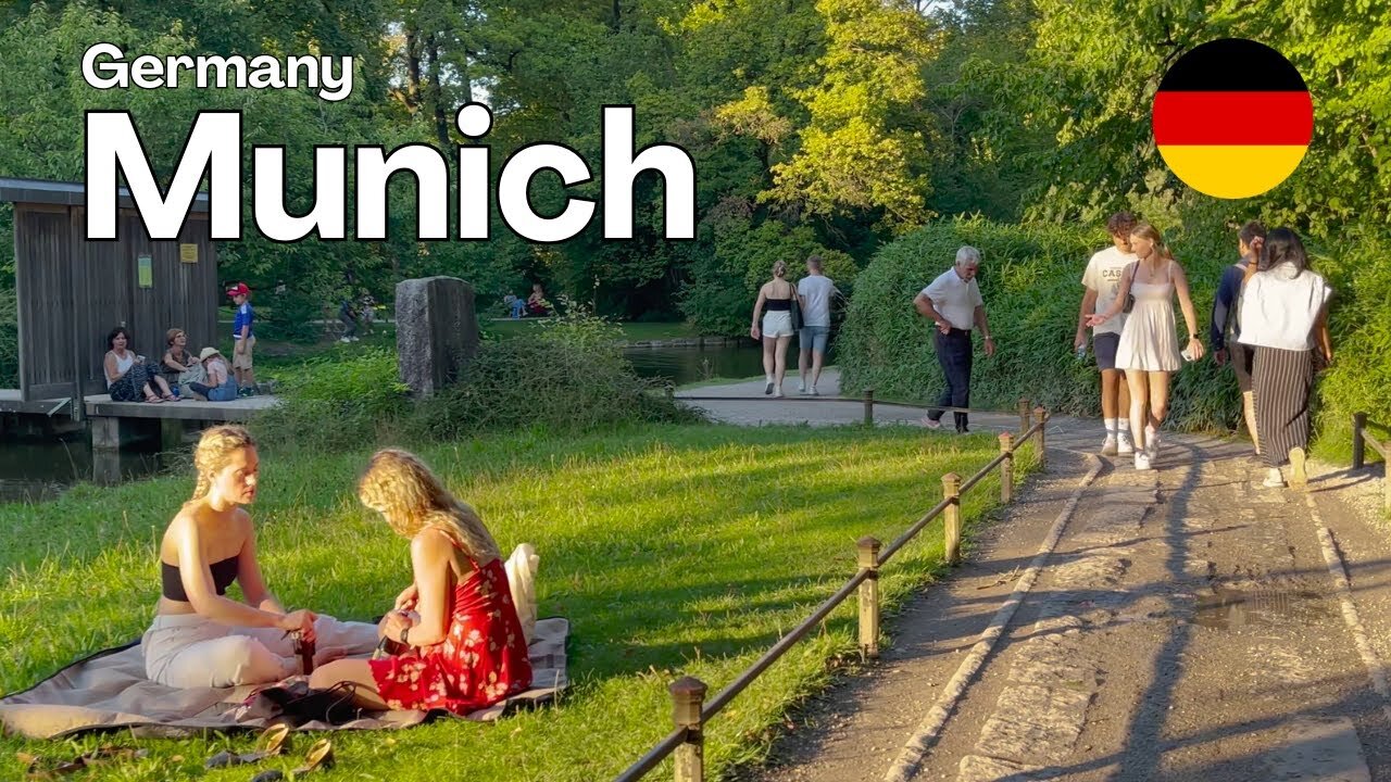 MUNICH Best Parks 🥵 Walking City tour | English Garden & more | Germany | 4K HDR