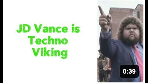 JD Vance is Techno Viking