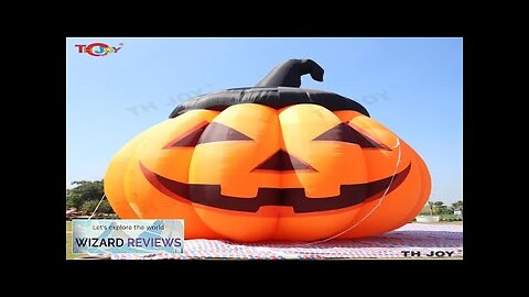 12m/40ft Tall Giant Outdoor Halloween Inflatable Pumpkin Decorations With Black Hat Review