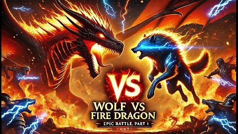 Wolf vs Fire Dragon ⚔️ EPIC BATTLE! PART 1 | Don’t Bark If You Can’t Bite.