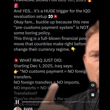 "IRAQ JUST DROPPED A FINANCIAL BOMB FOR DECEMBER 1ST, 2025"