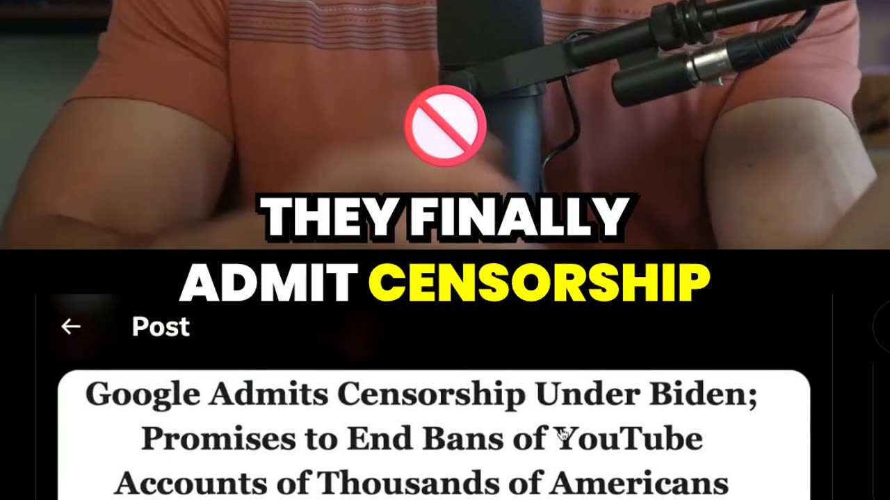 Google ADMITS To YouTube Censorship Under Biden