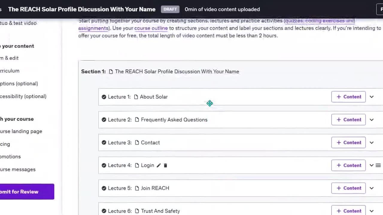 The REACH Solar Profile Discussion With Your Name