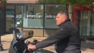 Alex Pereira caught someone filming him while he was riding his motorcycle
