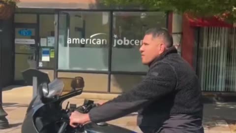 Alex Pereira caught someone filming him while he was riding his motorcycle