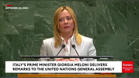 BREAKING NEWS: Italy’s PM Giorgia Meloni Delivers Remarks To The United Nations General Assembly 