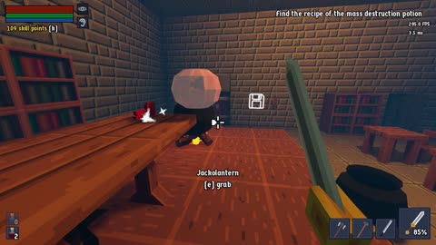 KICKSALOT 0.6.0.02 Wizard School - Jack o Lantern floating on table