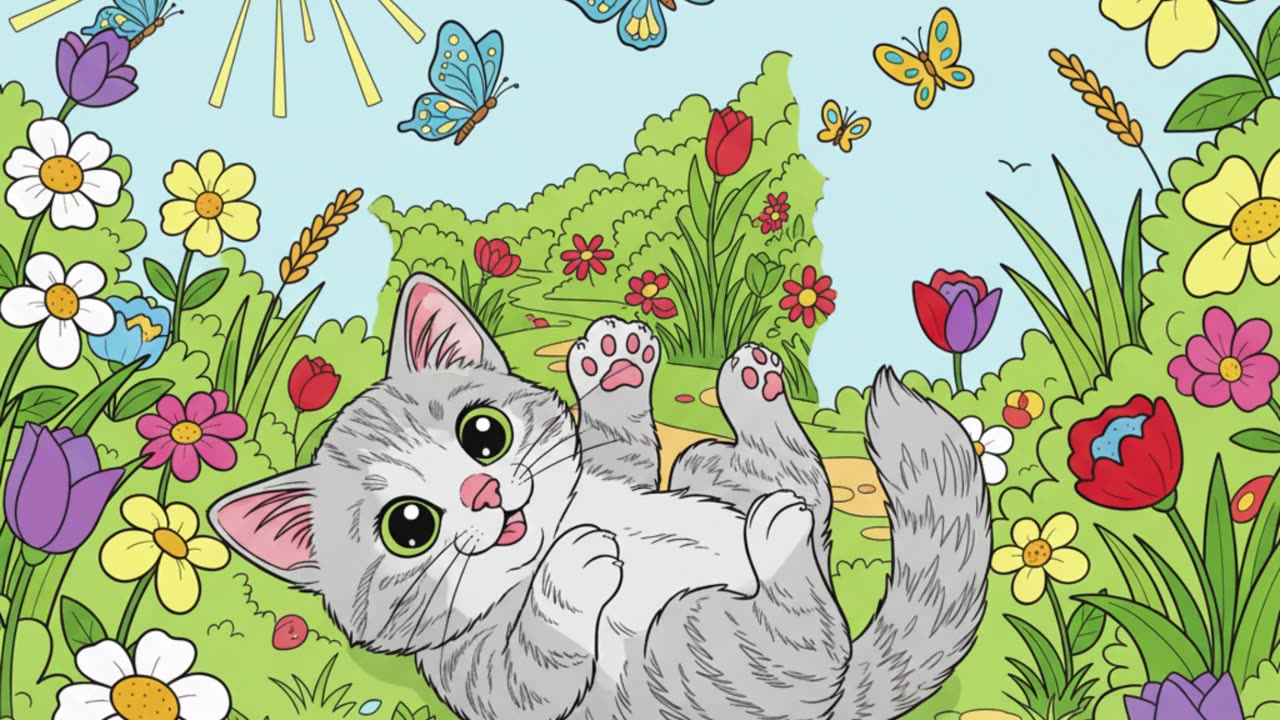 The Happy Adventure Journey of Four Brave Cats Across the Rainbow Bridge.