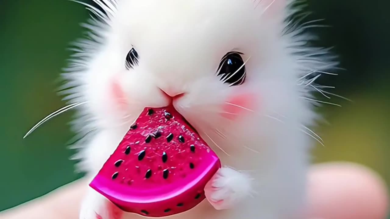 rabbit eating grapes