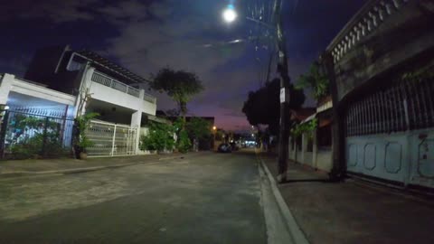 Hushed Path on Beta Street in Marikina City in the Philippines