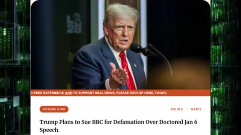 TRUMP Plans to Sue The BBC Over Doctored Jan 6 Speech