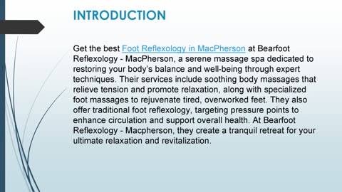 Get the best Foot Reflexology in MacPherson