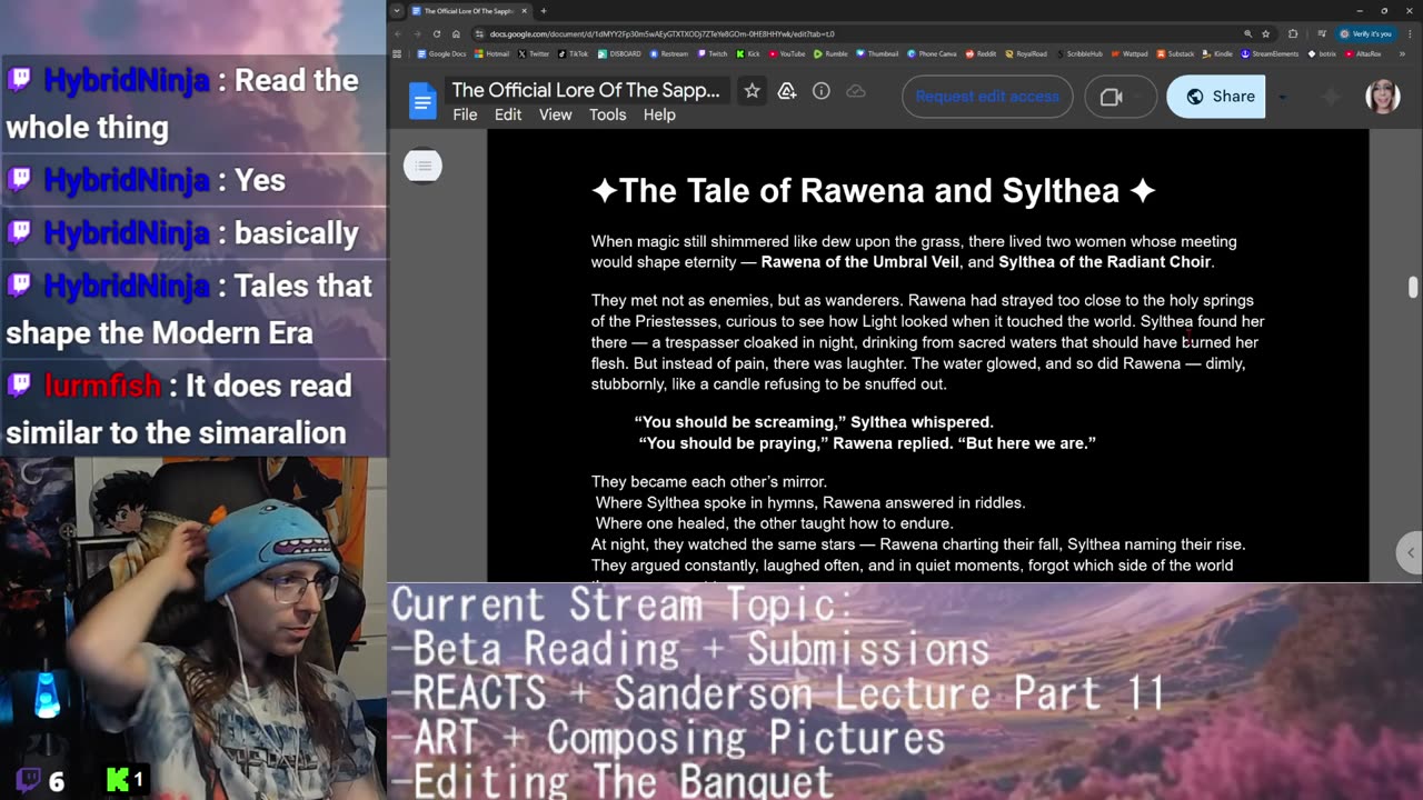 Beta Reading + REACTS + Commentary + Sanderson Part 11! Wheel of Time! Art Arc Drawing: Composing Pictures New Horror Story Editing