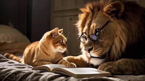 Ginger Mom Cat Takes in Lonely Black Kitten, Loves Him Unconditionally! 🐈🧡🖤#cute #funny #cat