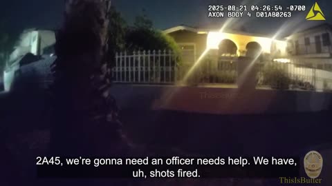 LAPD officers shoots suspect who fired off a gun from a van, called 911 on himself