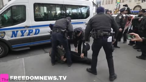 Palestine protestors CRASH Black Friday shopping at an NYC Apple Store